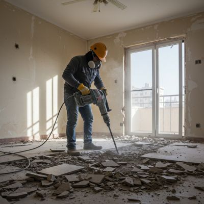 هدم وتكسير مباني الدمام